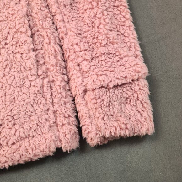 Weatherproof Vintage Women Size S Plush Pink Sweater Faux Fur Turtleneck 1/4 Zip - Picture 6 of 15